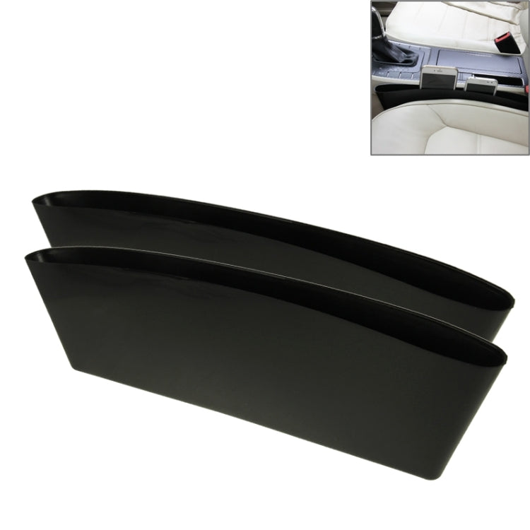 Black car seat gap organizer, curved insert tray
