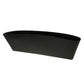 Black car seat gap organizer, curved insert tray, side view