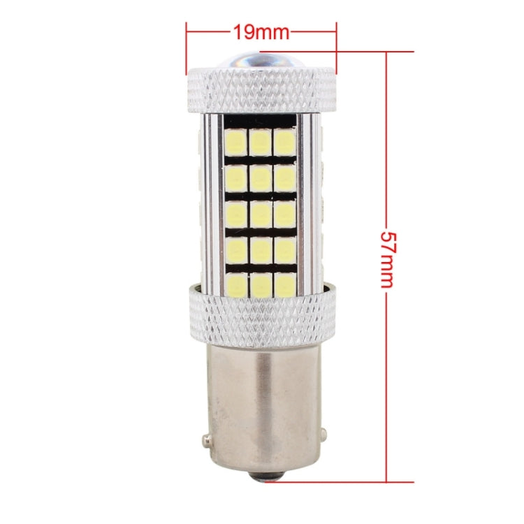 1156 LED bulb with vertical SMD LED panel and silver screw base