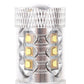 LED fog light bulb close-up showing six yellow LED chips in a metal cradle