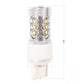 LED fog light bulb with metal heat sink and white connector, with size markings