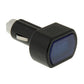 Mini LED voltmeter plug-in with blue digital display and side speaker holes