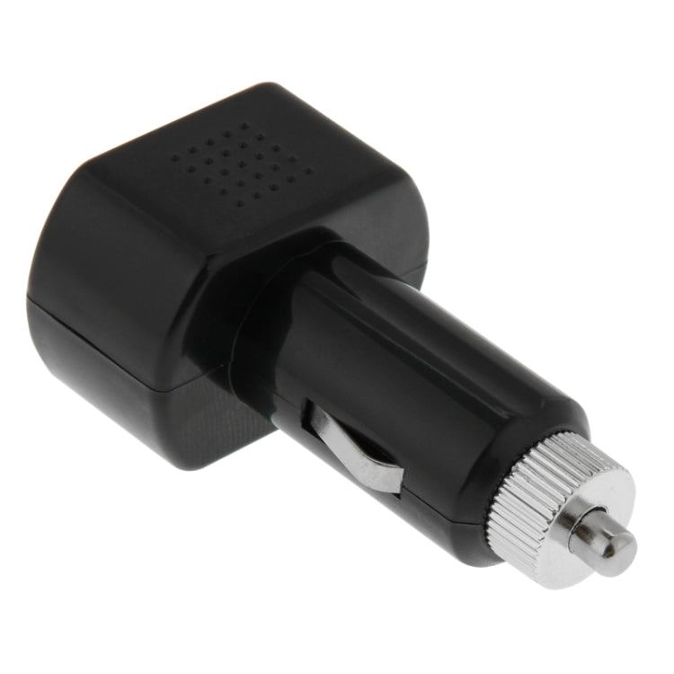 Mini LED voltmeter sensor plug with black body and silver ribbed connector