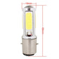LED motorcycle lamp bulb showing size marks (19mm x 98mm) on metal housing