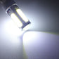 Illuminated LED motorcycle brake lamp bulb emitting bright white light from COB LEDs