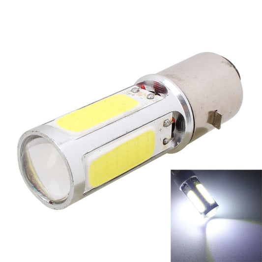 Chrome LED motorcycle brake lamp bulb with two COB strips, white light