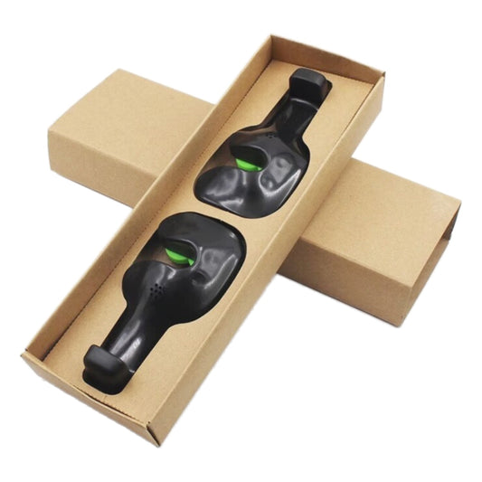 Pair of black hidden car hooks packed in cardboard box