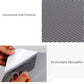 Gray perforated mesh window sticker with electrostatic absorption texture detail