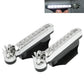 Pair of chrome 8-LED wind powered car light bars with wing nut mounts