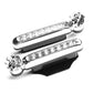 Pair of chrome 8-LED wind powered car light bars with mounting brackets