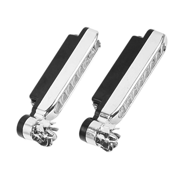 Pair of chrome 8-LED wind powered car light bars with black base