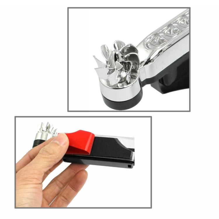 Chrome 8-LED wind powered car light bar with bulb detail and hand grip