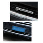 Chrome 8-LED wind powered car light bars installed on a vehicle grille