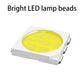 LED lamp module with yellow bulb chip in a white rectangular housing