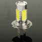 LED fog light bulb with cylindrical metal housing and two vertical LED boards