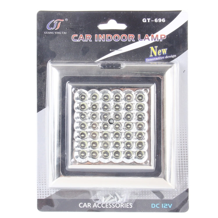 Car indoor LED lamp with 42 LEDs in retail package, DC 12V blister pack