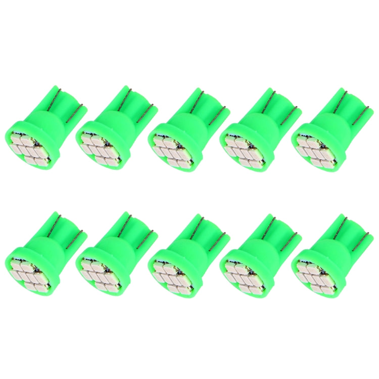 LED T10 car signal bulb set: 10 green units