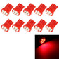 Red T10 8-LED car signal bulbs, vivid red LED light