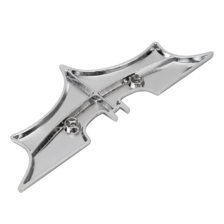 Silver bat car decoration sticker backplate with two mounting holes