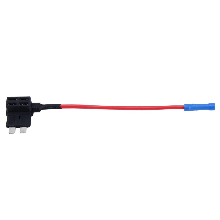 Auto fuse tap adapter with long red cable and blue insulated terminal