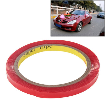 Double-sided adhesive tape roll, red translucent tape with brown inner core