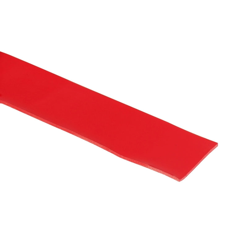 Red adhesive tape strip with smooth edge