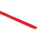 Red double-sided adhesive tape strip with straight edge