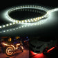 Flow style LED car strip lights, white glow, flexible waterproof strips