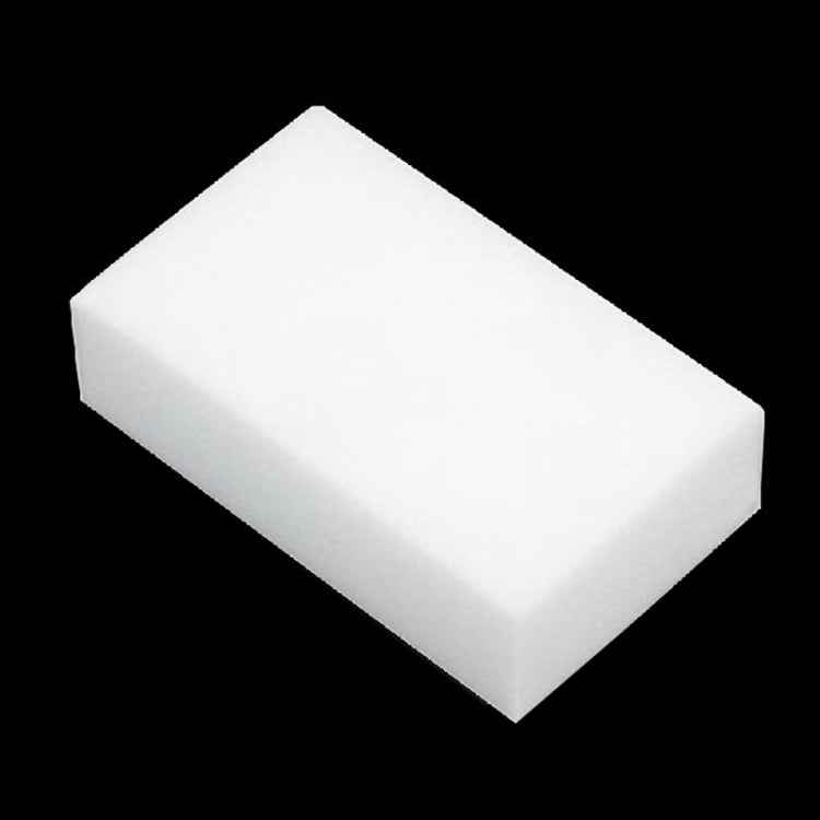 White rectangular cleaning sponge block, solid shape with smooth edges.