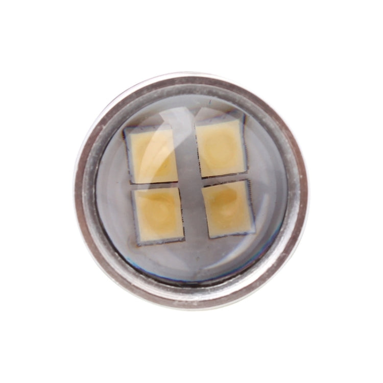 H4 LED headlight bulb lens with four yellow LED chips