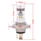 H4 LED headlight bulb with size dimension markings (18mm, 47mm, 37mm)