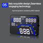 Car HUD GPS display showing large white speed and altitude icons on black screen