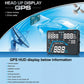 Car GPS HUD display showing real-time speed and distance indicators