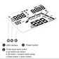 Transparent car GPS HUD display with large white digits and blue indicator accents