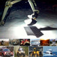 6-LED white light waterproof floodlight casting a bright beam