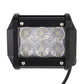 Rectangular black LED floodlight lens with six visible LED chips