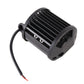 Black LED floodlight with vented housing and dual mounting bracket