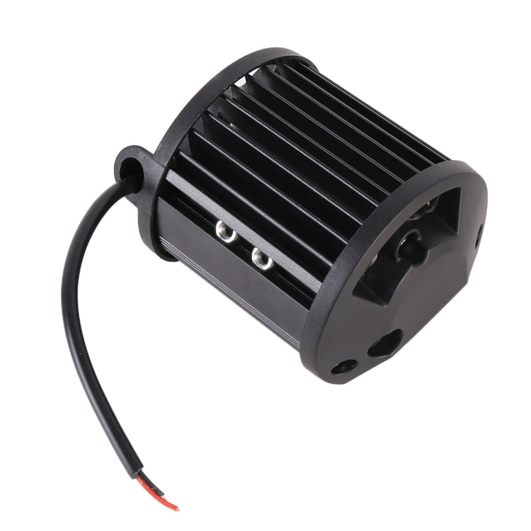 Black LED floodlight with vented housing and dual mounting bracket