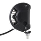 Black LED floodlight with U-bracket mount and threaded connection