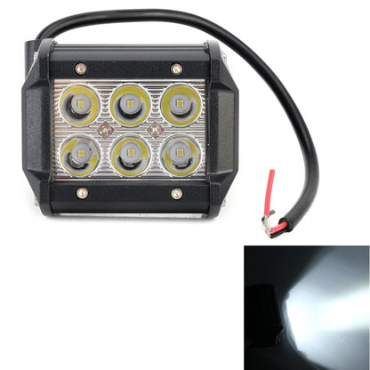 6-LED LED work light with black housing and cable pigtail, condenser-style.