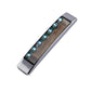 Solar LED anti-collision decorative light bar with green glowing LEDs in a clear center