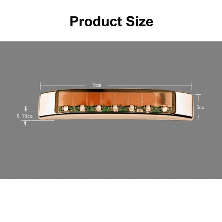 Solar LED anti-collision decorative light bar, clear lens with visible LED cells, 9cm x 3cm