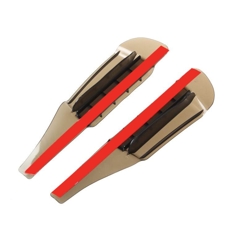 2-piece flexible rearview mirror rain deflectors with wind guide boards, black style