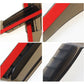 Set of flexible rain boards and channels for car rearview mirrors, close-up details
