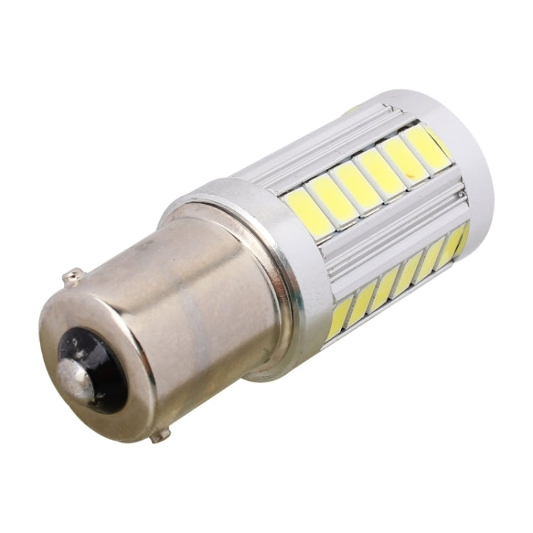 LED 1156 car brake/steering bulb from side view with metal shell and SMD LEDs