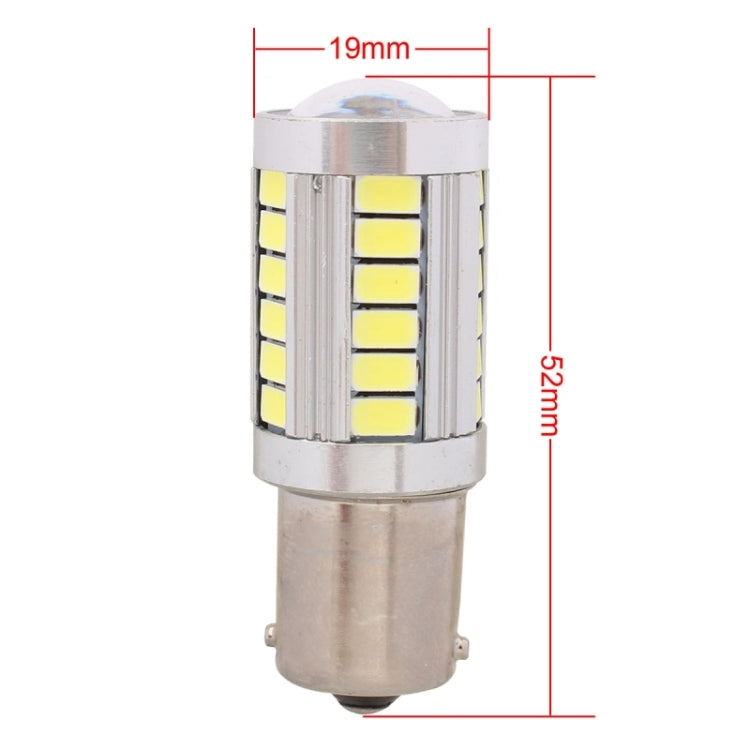 LED 1156 bulb size diagram showing 19mm diameter and 52mm length