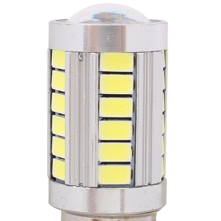 LED 1156 car brake/steering bulb front view with clear lens and SMD LED grid