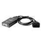 RS232 adapter cable with 9-pin D-Sub port and OBD-style diagnostic connector