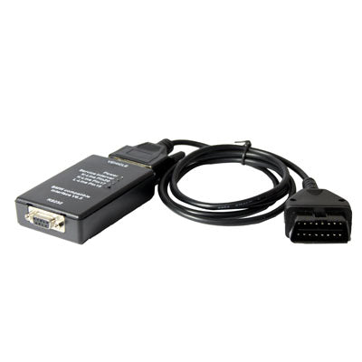 RS232 adapter cable with 9-pin D-Sub port and OBD-style diagnostic connector