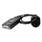 RS232 diagnostic adapter with 9-pin connector and round multipin cable head